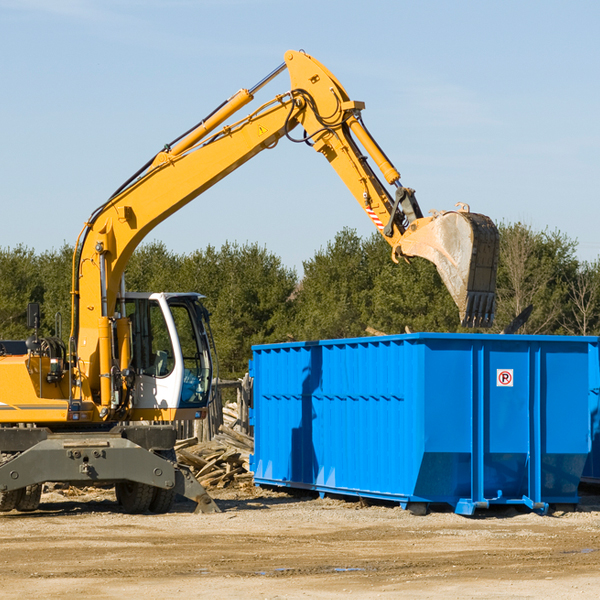 are there any restrictions on where a residential dumpster can be placed in Glennville